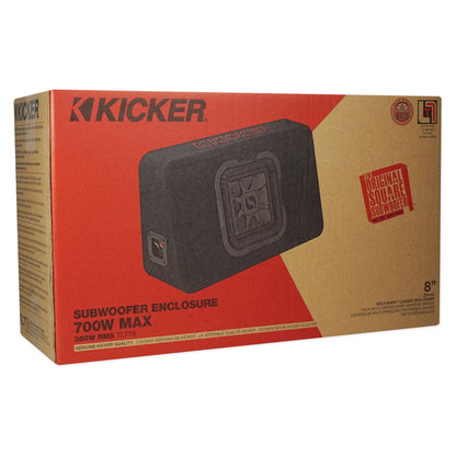 KICKER 46TL7T82 L7T 8" 350w Car Subwoofer Solo-Baric Sub in Slim Box+Amp+Wires