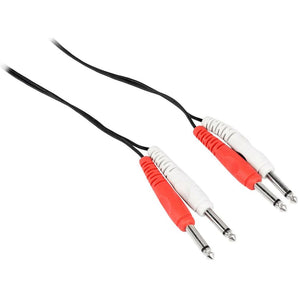 2 Rockville RCDSS10B 10' Dual Mono 1/4" TS to Same Cable