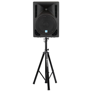 Rockville RPG10BT 10" Powered 600W DJ PA Speaker BlueTooth,USB,SD,Remote + Stand