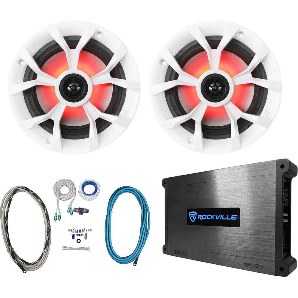 RKL65MBW LED + DBM25 Marine Amplifier Bundle