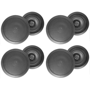 (8) Rockville HC85 8" Inch 700 Watt Black In-Ceiling Home Theater Speakers 8 Ohm