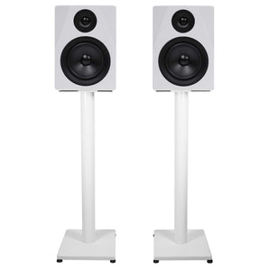 Pair Rockville APM5W 5.25" 250w Powered USB Studio Monitor Speakers+29" Stands