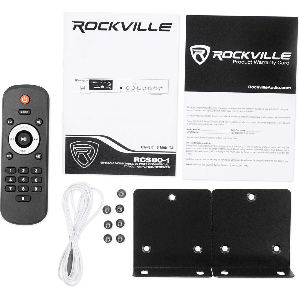 RCS80-1 60W Amp 3-Pack + Cube 3.5" Black Speakers Bundle