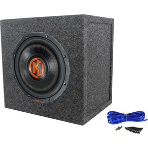 Memphis Audio MJP1022 10" 1500 Watt MOJO Car Subwoofer+Sealed Sub Box Enclosure