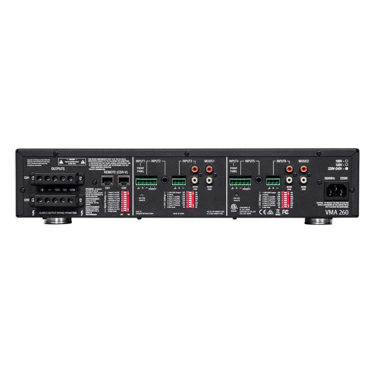 VMA260 8-Input Amplifier + (8) JBL 8124 4" Ceiling Speakers