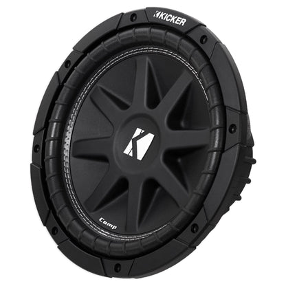 KICKER 43C104 Comp 10" 300 Watt Car Audio Subwoofer Sub+Mono Amplifier+Amp Kit