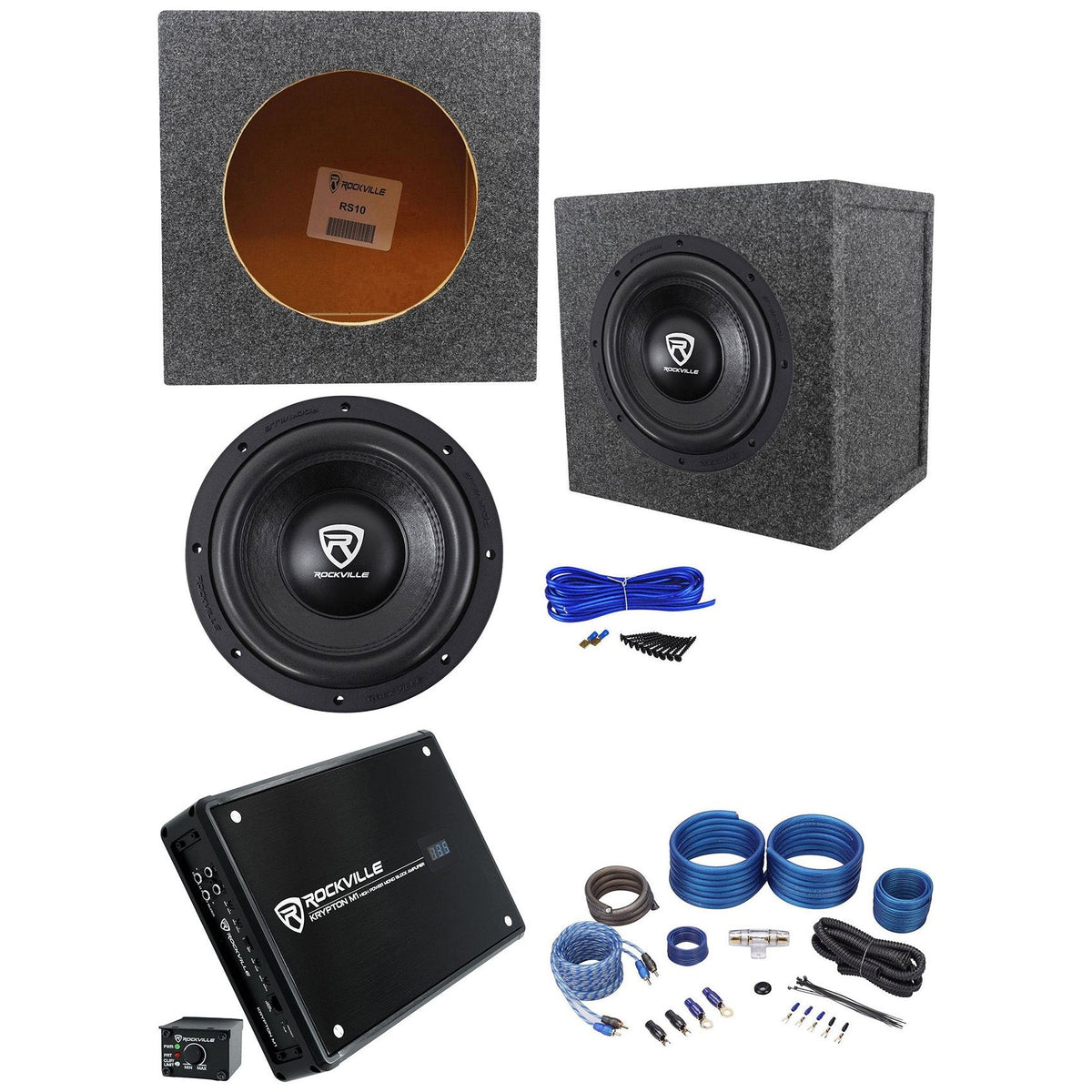 W10K6D2 10 + KRYPTON-M1 Amplifier Bundle