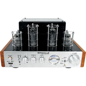 Rockville Blutube WD 70w Bluetooth Tube Amplifier/Home Stereo Receiver 2-Tone