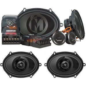 Pair Memphis Audio PRX570C 5x7" Component+PRX57 5x7" Car Audio Coaxial Speakers