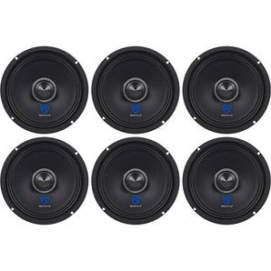 (6) Rockville RXM64 6.5" 900w 4 Ohm Mid-Bass Drivers Car Speakers, Mid-Range