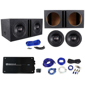 (2) American Bass TNT-1244 1200w 12" Subwoofers+Vented Sub Box+Amplifier+Amp Kit