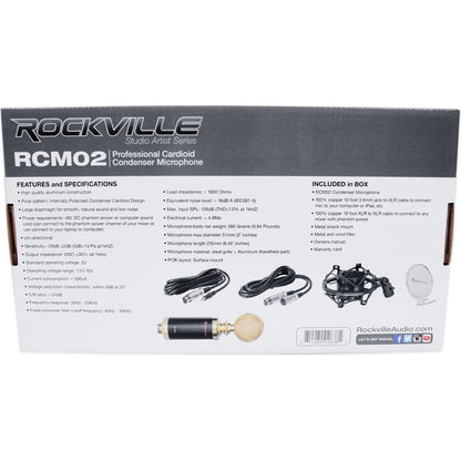 RCM02 Condenser Microphone + PSP5 48V Phantom Power Supply Bundle