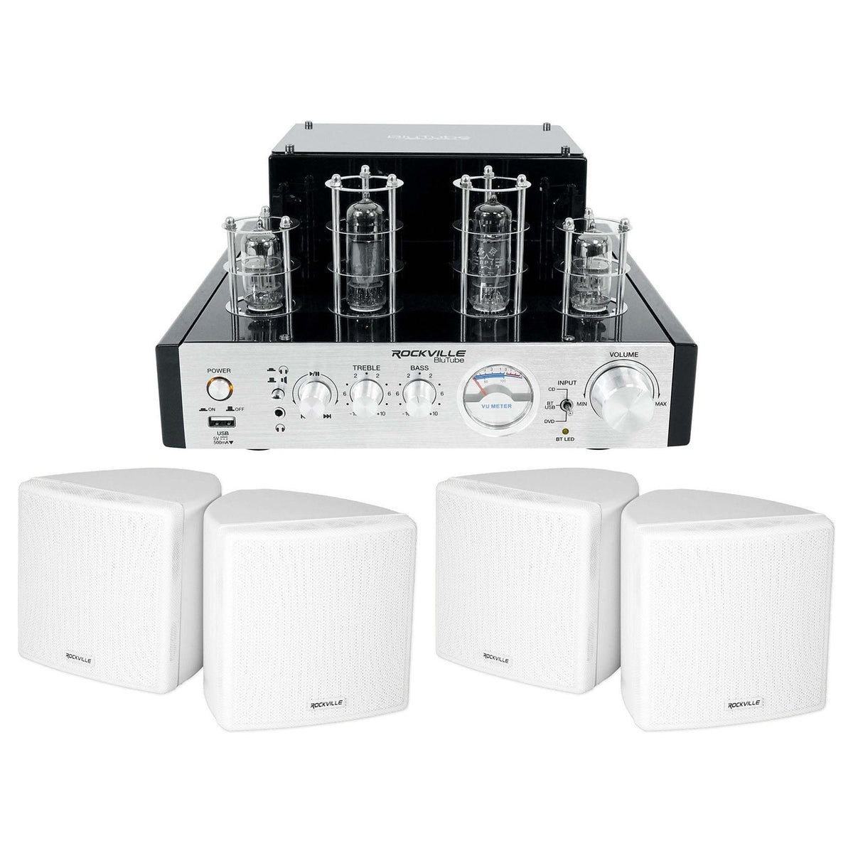 BluTube + Cube White 4-Pack Bundle