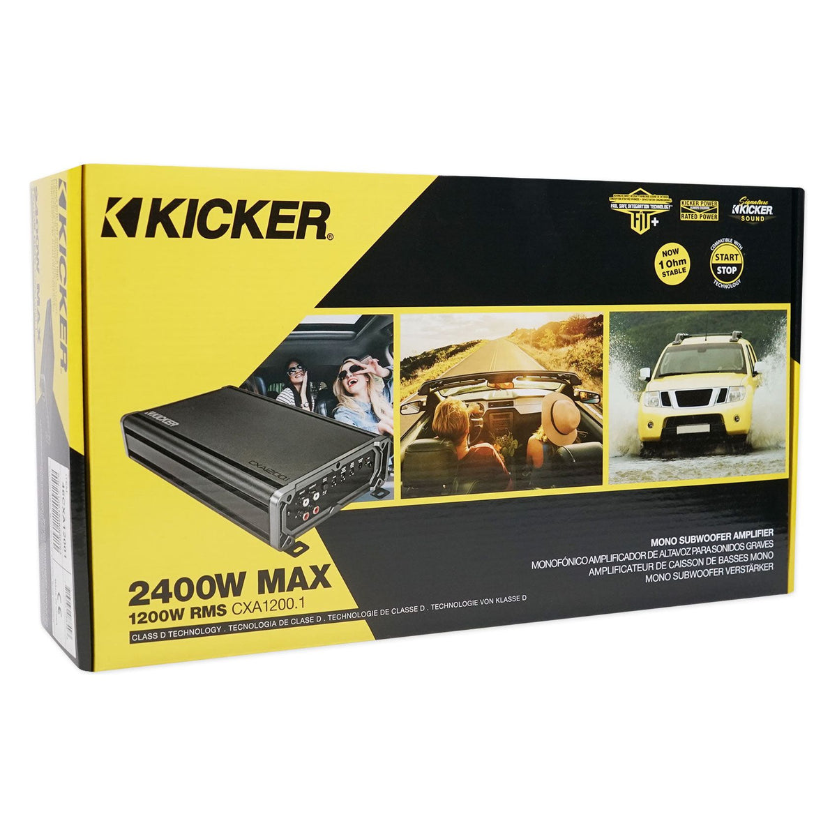 KICKER 46CXA12001T CXA1200.1 1200 Watt RMS Mono Class D Car Stereo Amplifier Amp