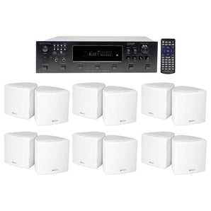 Technical Pro H12X500UBT 6-Zone Home Theater Receiver+(12) White Cube Speakers