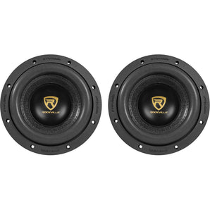 (2) Rockville W8K9D4 8" 2000 Watt Car Stereo Subwoofers Dual 4-Ohm CEA Subs