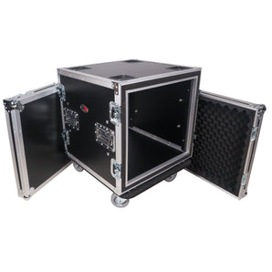 ProX T-10RSP ATA Flight Case For Amp Rack Mount With 10U Space 20" Depth+Casters