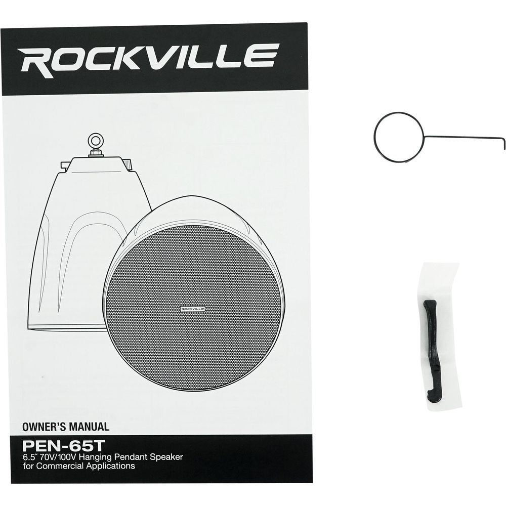 RCS80-1 60W Amp 2-Pack + PEN-65T Black Pendant Speakers Bundle