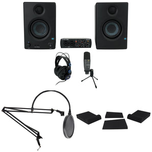 PRESONUS AudioBox 96 Studio Ultimate Podcasting Podcast Kit+Boom+Pads+Pop Filter