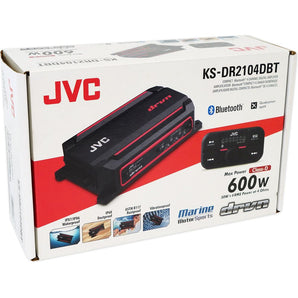 JVC KS-DR2104DBT 600w 4-Channel ATV/UTV Amplifier+(4) MB Quart 6.5" Speakers