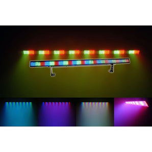 4) Chauvet COLORSTRIP 4 Ch. DMX Multi-Color DJ Light Bar/Color Strips+Carry Case