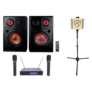 Rockville HOUSE PARTY SYSTEM 10" Bluetooth Karaoke Machine System + Tablet Stand