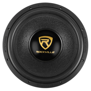 (2) Rockville W15K9D4 15" 10,000w Car Audio Subwoofers+Sealed Sub Box Enclosure