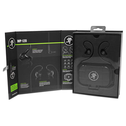 Mackie MP-120 Single Dynamic Driver Professional In-Ear Monitors + Carry Case