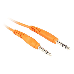 10 Rockville RCTR110O Orange 10' 1/4'' TRS to 1/4'' TRS Cable 100% Copper