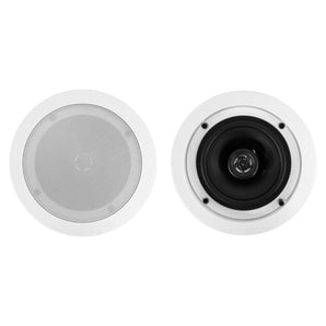 (12) Rockville CC525T White 5.25" Commercial 70v Ceiling Speakers For Restaurant