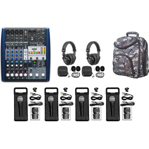 PRESONUS StudioLive AR8 8-Ch Live Sound/Studio Mixer+CAMOPACK+Headphones+Mics