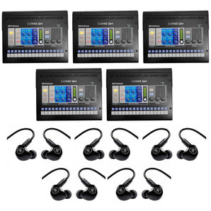 5 PRESONUS EarMix 16M 16x2 16-Ch. AVB In-Ear Monitor Mixers+Mackie Pro Monitors