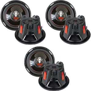 (3) Boss P126DVC 12" Car Subwoofers, 6,900 Watts Total, Dual 4 Ohm Subs