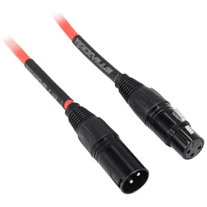 4 Rockville RCXFM6P-R Red 6' Female to Male REAN XLR Mic Cable 100% Copper