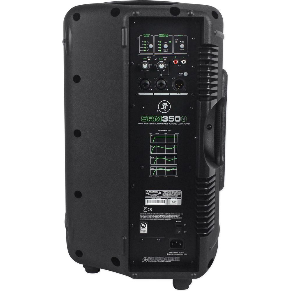 Mackie SRM350V3 SRM350-V3 1000 Watt 10" Powered Active PA Speaker, with DSP