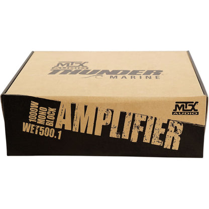 MTX WET500.1 1000w Marine Mono Amplifier Class D+Amp Kit 4 Boat/ATV/UTV/RZR/Cart