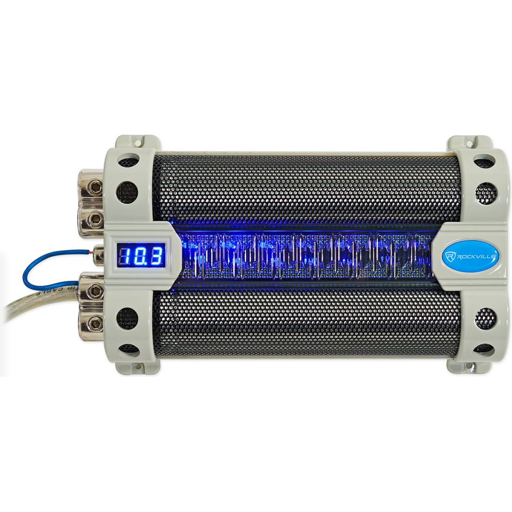 30 Farad Capacitor + 0 Gauge Amp Wiring Kit Bundle