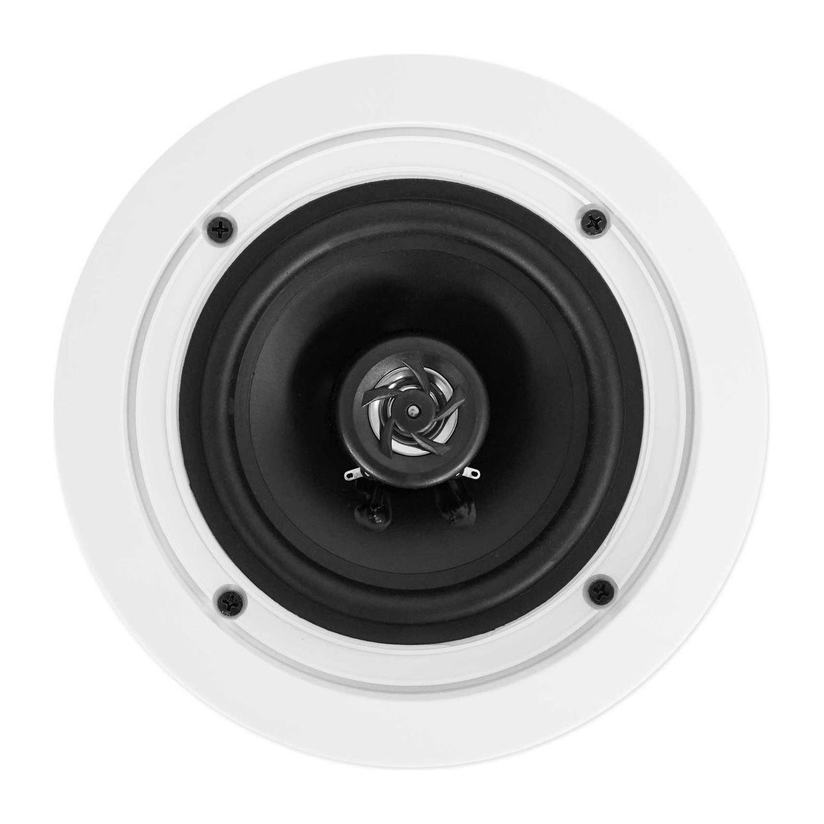 H12X500UBT 6-Zone Receiver + (12) White 5.25 In Ceiling Speakers For Restaurant/Bar