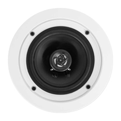 H12X500UBT 6-Zone Receiver + (12) White 5.25 In Ceiling Speakers For Restaurant/Bar