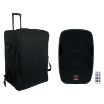 BPA15 15" Powered 800w DJ PA Speaker w Bluetooth+Rolling Travel Bag