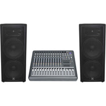 JRX225 Dual 15" PA Speakers with RPM1470 Powered Mixer