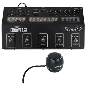 Chauvet DJ Foot C-2 36-Channel DMX Foot Controller+MIDI Input+Bluetooth Speaker