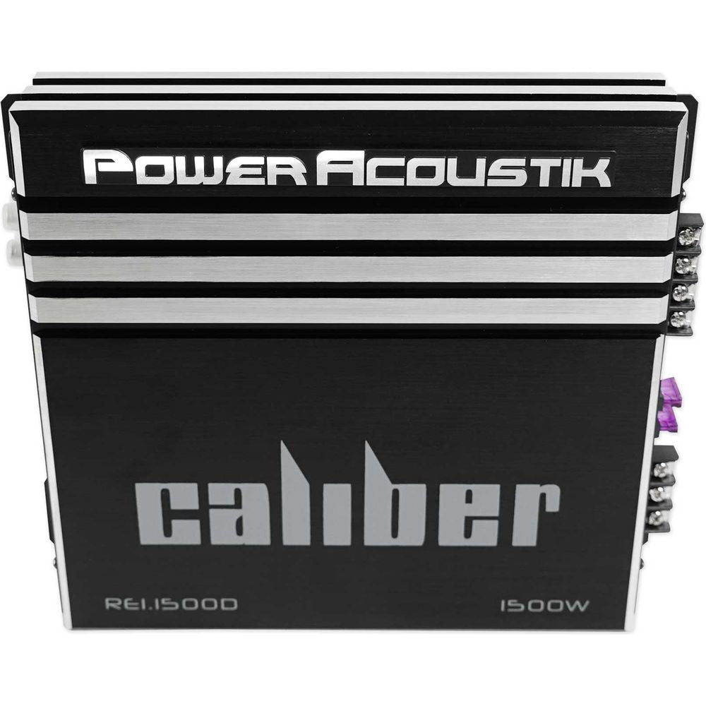 Power Acoustik RE1-1500D 1500 Watt Mono Amplifier Car Audio Amp+Wire Kit
