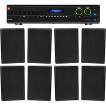 VMA2120 Amplifier + 8 Slim Black Wall Speakers
