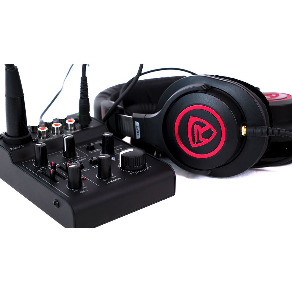 1-Person Gaming Twitch Live Stream Recording Mic+Stand+Headphones