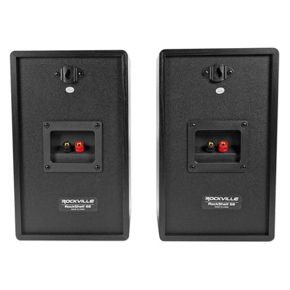 Rockville SINGMIX 5 Bluetooth Home Receiver Amp+(4) 6.5" Bookshelf Speakers