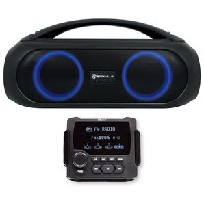 MB Quart GMR-LCD Marine/Boat Stereo Bluetooth AM/FM Radio Receiver+Free Boombox