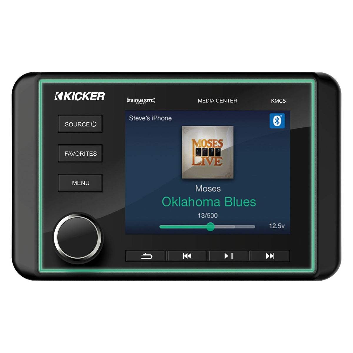 KMC5 Marine Digital Media Receiver w/Bluetooth/USB+(4) 6.5" LED Speakers
