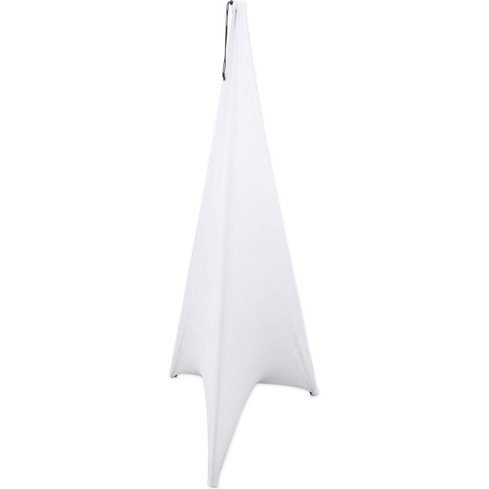 (2) Rockville Tripod DJ Speaker Stands+Scrim Werks White Cloth Cover+Carry Case
