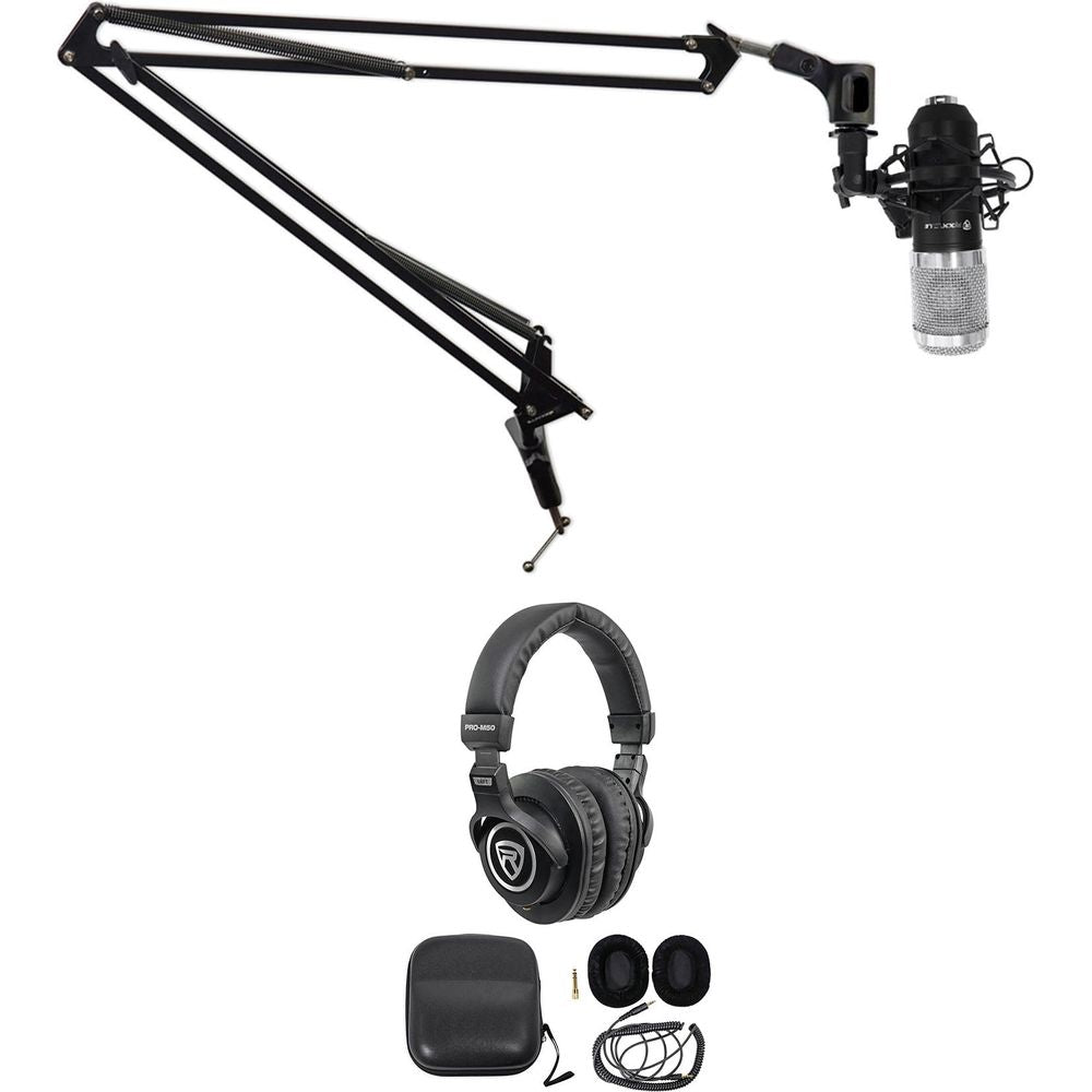 PC Gaming Streaming Twitch Bundle RCM01 Microphone+Headphones+Boom Arm